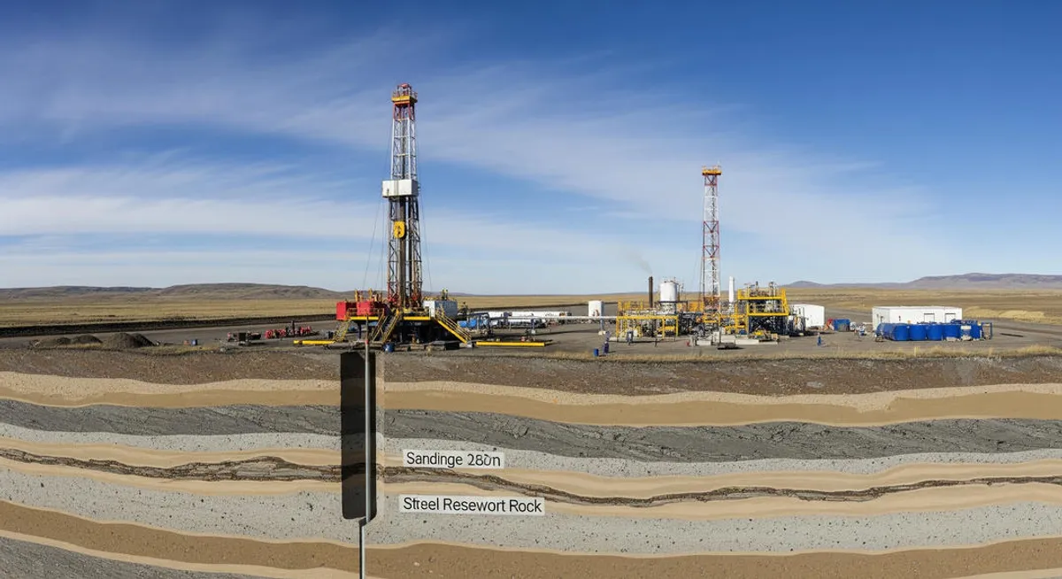 Petroleum production engineer analyzing well data