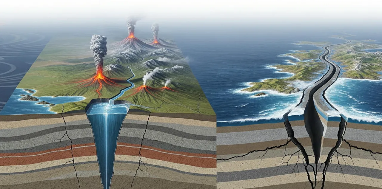 Diagram of plate boundaries