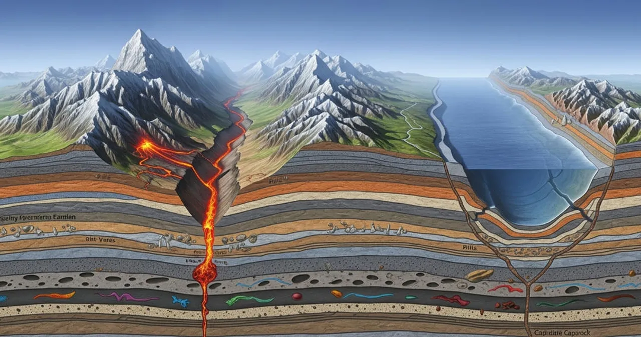 Map showing continental drift