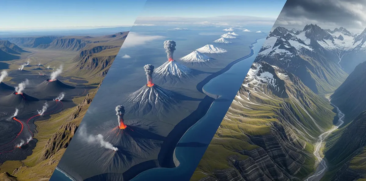 Diagram of tectonic processes